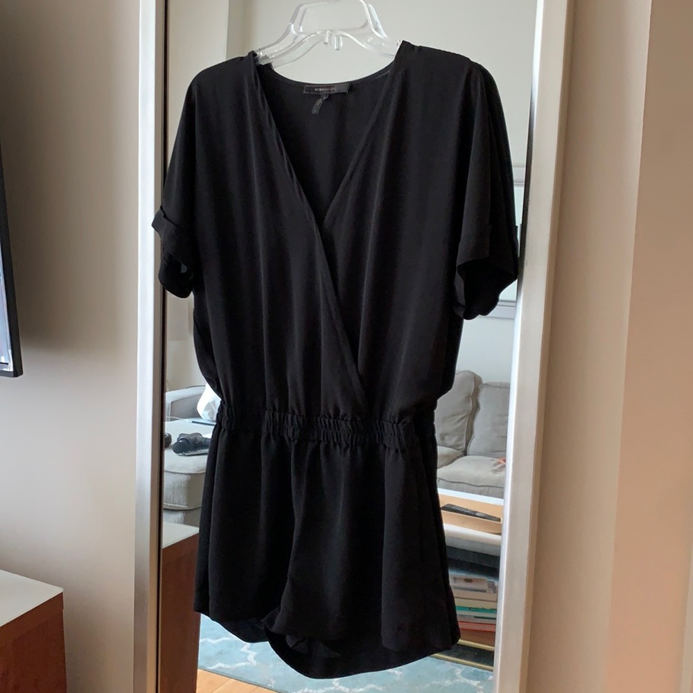BCBGMaxazria black romper